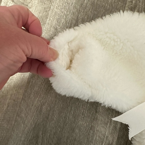 Vintage Baby Infant Newborn Tot Lines Bunting Faux Fur White Zippered Hoodie - Picture 6 of 8